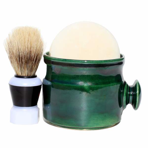 Artisan Shaving Soap Mug Scuttle Brush Wet Shave Set